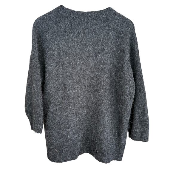 J Crew Alpaca Tunic Sweater S Gray Fuzzy Cozy J.Crew B1785 Capsule Luxe - Picture 2 of 5